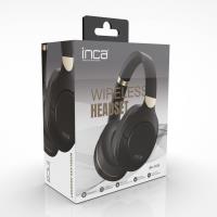 INCA Ibk-503S Kablosuz 5.3 Bluetooth Hafıza Kart Destekli Kulak Üstü Kulaklık Bej SİYAH
